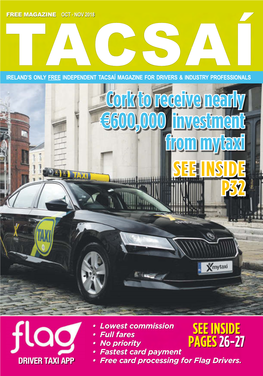 Cork to Receive Nearly €600,000 Investment from Mytaxi SEE INSIDE P32