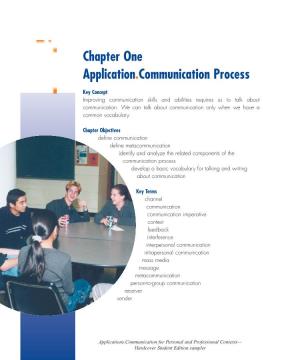 Chapter One Application.Communication Process