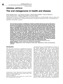 The Oral Metagenome in Health and Disease