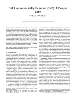 Calcium Vulnerability Scanner (CVS): a Deeper Look