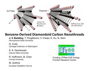 Benzene-Derived Diamondoid Carbon Nanothreads J