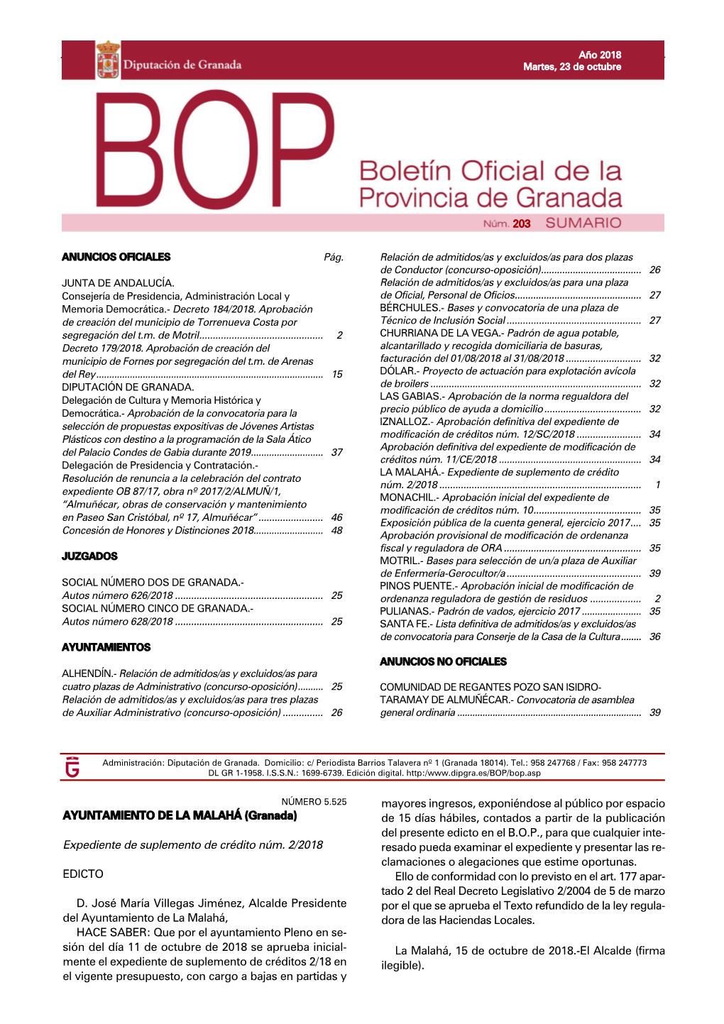 BOP 203, Martes 23 De Octubre.Qxd