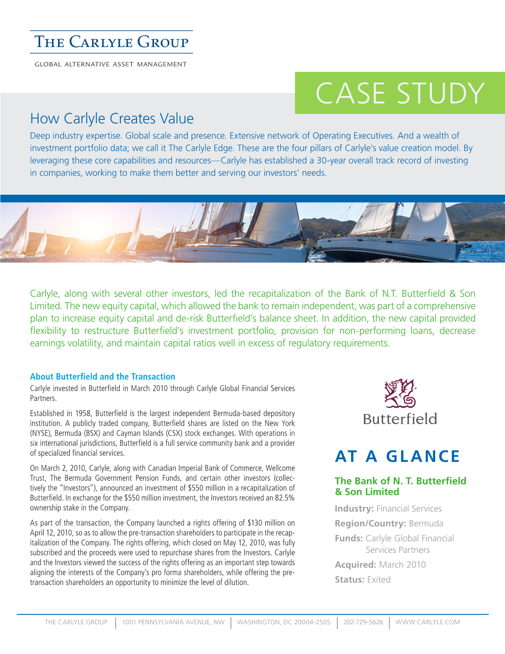 CASE STUDY How Carlyle Creates Value Deep Industryhow Expertise.Carlyle Global Creates Scale and Value Presence