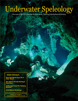 Underwater Speleology Journal of the Cave Diving Section of the National Speleological Society