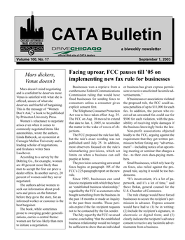 CATA Bulletin a Biweekly Newsletter