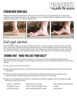 Strengthen Your Sole Strong Foot