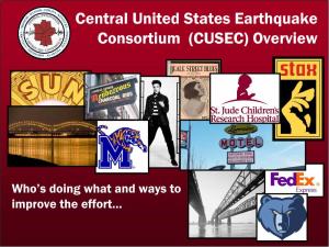 Central United States Earthquake Consortium (CUSEC) Overview