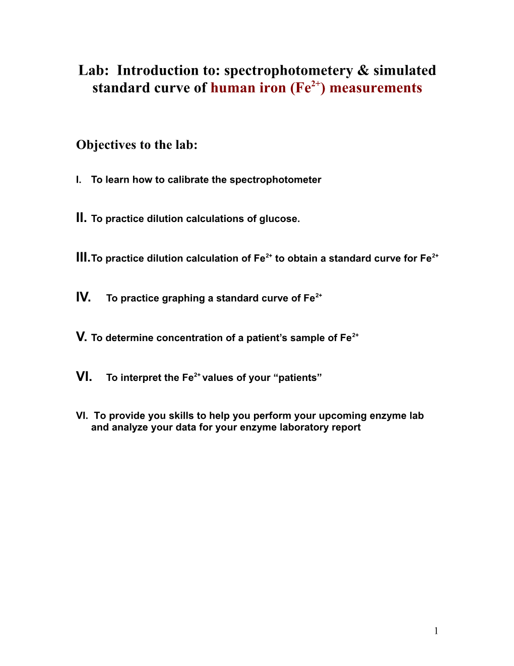 Introduction to Spectrophotometer