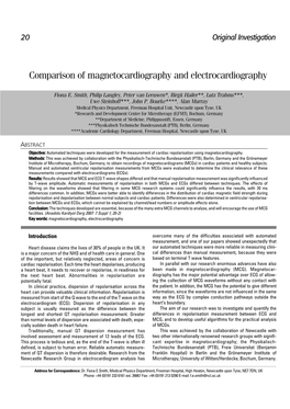 Comparison of Magnetocardiography and Electrocardiography