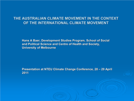 3 Perspectives in Australian Climate Movement