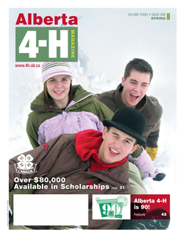 Alberta 4-H Magazine Susann Stone Manager, Marketing and Special Projects P: 780.682.2153 F: 780.682.3784