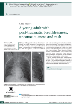 A Young Adult with Post-Traumatic Breathlessness, Unconsciousness and Rash