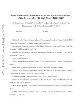 Accretion-Inhibited Star Formation in the Warm Molecular Disk of The
