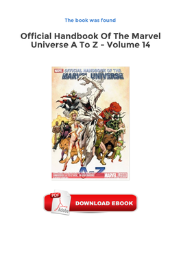 Official Handbook of the Marvel Universe a to Z
