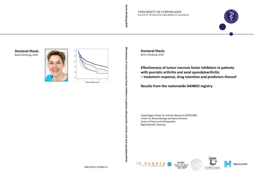 Doctoral Thesis Effectiveness of Tumor Necrosis Factor Inhibitors in Patients