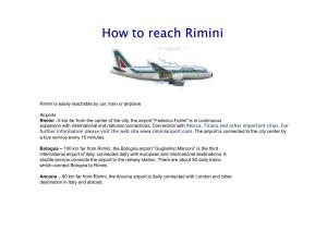 How to Reach Rimini