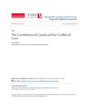 The Constitution of Canada and the Conflict of Laws