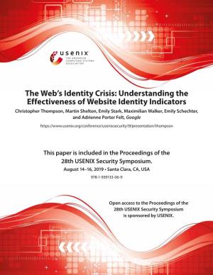 Understanding the Effectiveness of Website Identity Indicators