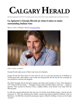 La Spinetta's Giorgio Rivetti on What It Takes to Make Outstanding Italian Wine