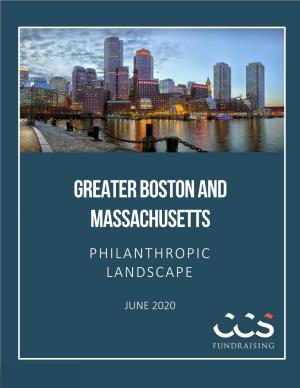 Greater Boston and Massachusetts PHILANTHROPIC LANDSCAPE