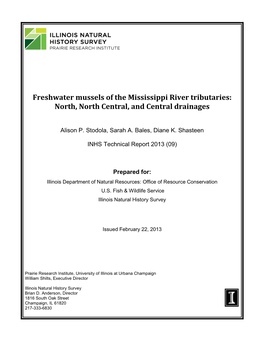 Freshwater Mussels of the Mississippi River Tributaries: North, North Central, and Central Drainages