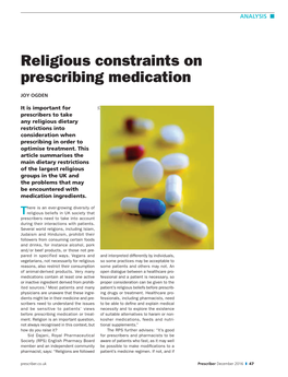 Religious Constraints on Prescribing Medication