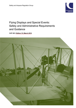 Flying Displays and Special Events: Safety and Administrative Requirements and Guidance