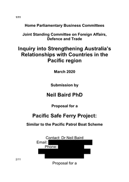 Inquiry Into Strengthening Australia's Relationships with Countries in The