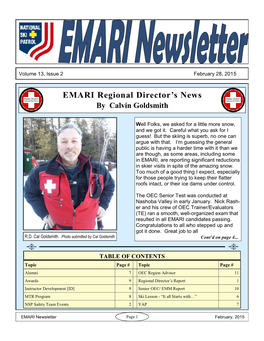 EMARI Regional Director's News
