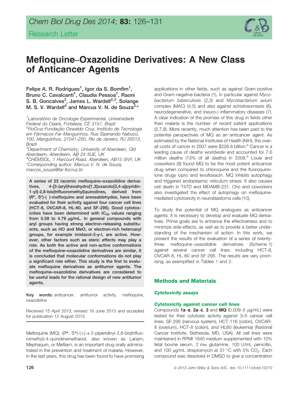 A New Class of Anticancer Agents