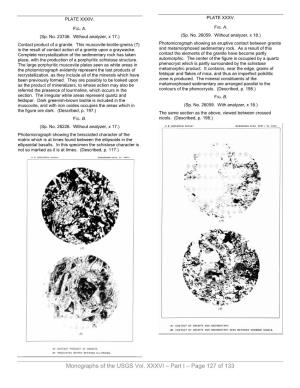 Monographs of the USGS Vol. XXXVI – Part I – Page 127 of 133 PLATE XXXVI