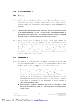 17.0 STAPLEFORD ABBOTTS 17.1 Overview 17.2 Visual Character