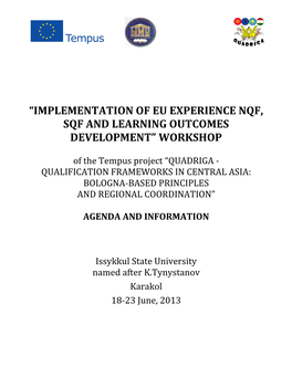 Program of the Work Meeting