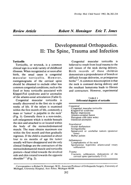 The Spine, Trauma and Infection
