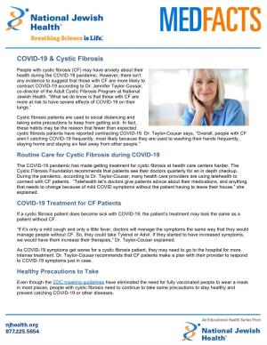 COVID-19 & Cystic Fibrosis