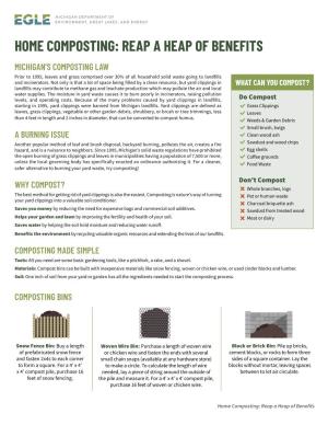 Home Composting: Reap a Heap of Benefits