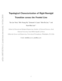 Topological Characterization of Rigid-Nonrigid Transition Across