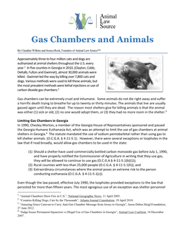 Gas Chambers and Animals
