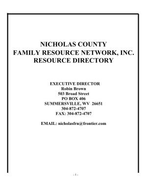 Nicholas County FRN Directory