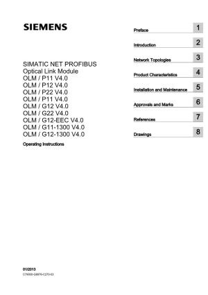 SIMATIC NET PROFIBUS, Optical Link Module