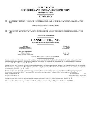 GANNETT CO., INC. (Exact Name of Registrant As Specified in Its Charter)