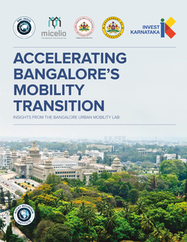 Accelerating Bangalore's Mobility Transition