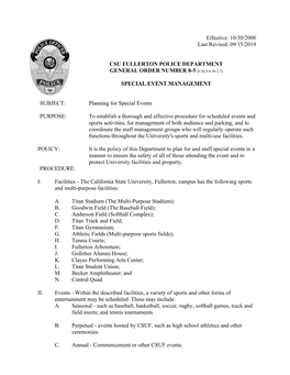 CSUF PD General Order