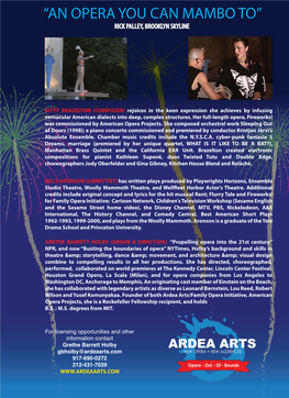 Fireworks! Was Commissioned by American Opera Projects