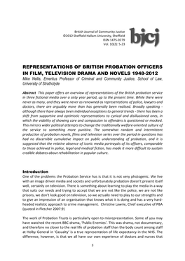 Representations of British Probation