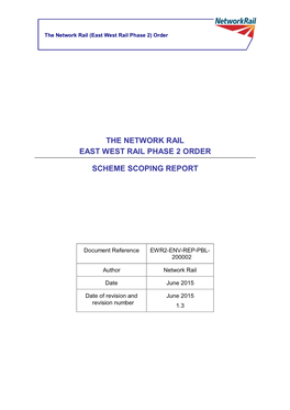 The Network Rail East West Rail Phase 2 Order Scheme
