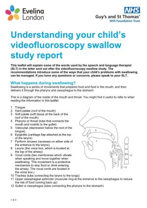 Understanding Your Child's Videofluoroscopy