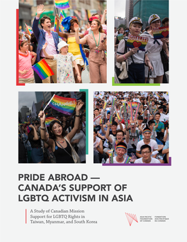 Canada's Support of Lgbtq Activism in Asia