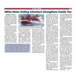 White-Water Rafting Adventure Strengthens Family Ties by Megan R