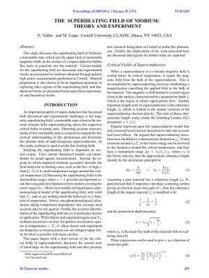 The Superheating Field of Niobium: Theory and Experiment